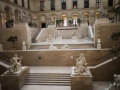 Le musée du Louvre fermé aux visiteurs, à Paris, le 15 mars.