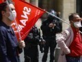 Une manifestation à l'appel de la CGT-Spectacle, place du Palais-Royal à Paris, le 6 juin 2020. © GEOFFROY VAN DER HASSELT / AFP