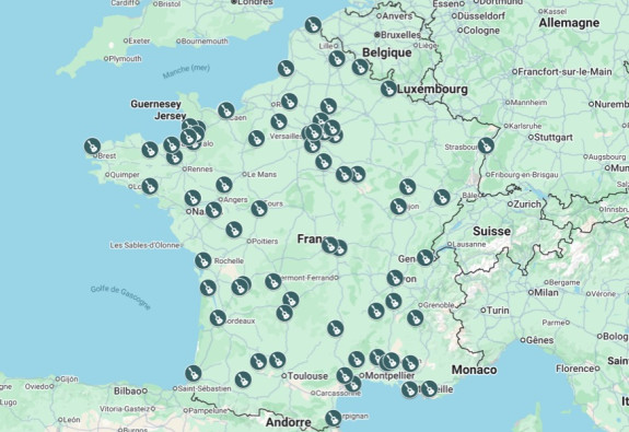 La carte de Vert des festivals de musique écolos et indépendants en 2026