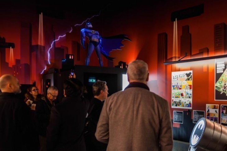 Exposition consacrée au personnage de Batman, « Batman 80 ans : un genre américain démasqué », lors du 46e Festival International de la bande dessinée d’Angoulême (Charente), le 23 janvier 2019. YOHAN BONNET / AFP