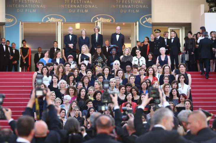 Les 82 réalisatrices femmes sélectionnées depuis la création du festival, le 12 mai 2018, à Cannes.• Crédits : Pierre Teyssot - Maxppp