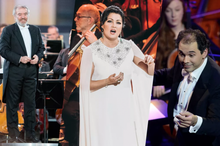 Les artistes russes, Valery Gergiev, Anna Netrebko et Tugan Sokhiev évincés de plusieurs représentations suite au conflit russo-ukrainien. GEORG HOCHMUTH / POOL / AFP - CHRISTOPH DE BARRY /AFP - REMY GABALDA / AFP