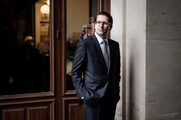 Alexander Neef, directeur de l’Opéra de Paris, au Palais Garnier, à Paris, en 2020. EDOUARD CAUPEIL/PASCO & CO