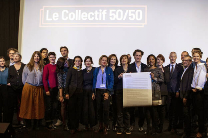 Le collectif 50 /50 a été créé en 2018 par des professionnelles du cinéma à l’initiative de l’association féministe Le deuxième regard afin de promouvoir l’égalité des hommes et des femmes dans le cinéma. (Emma Blunden)