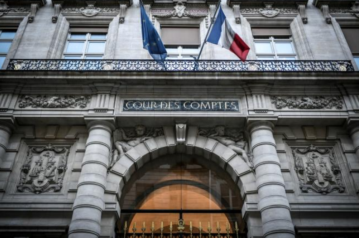 La Cour des comptes, à Paris, le 16 février 2022. STEPHANE DE SAKUTIN / AFP