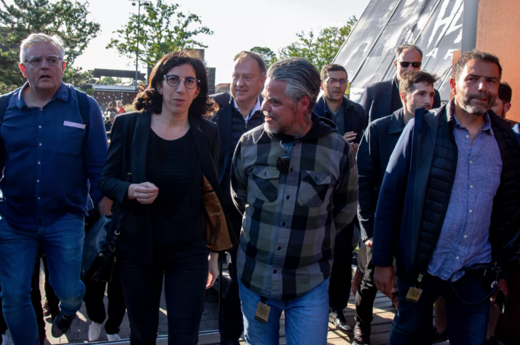 Rima Abdul Mala, ministre de la culture, accompagnée de Ben Barbaud, fondateur du Hellfest. Loïc Chalin/ Le Figaro.