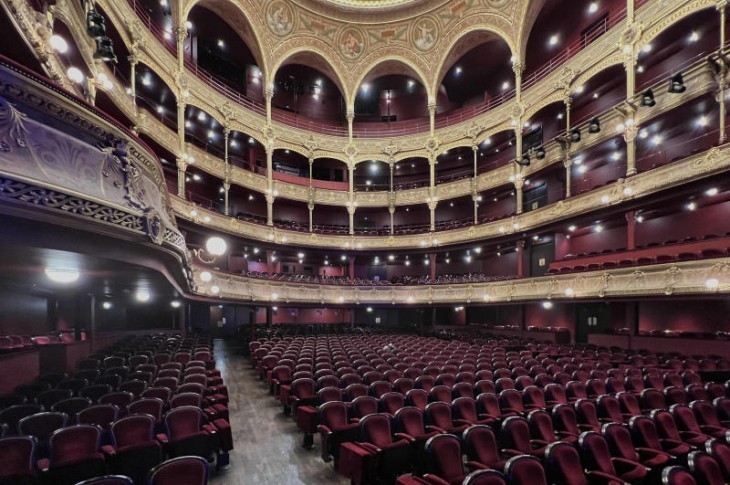 La salle du Théâtre du Châtelet à Paris, en janvier 2022